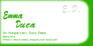 emma duca business card